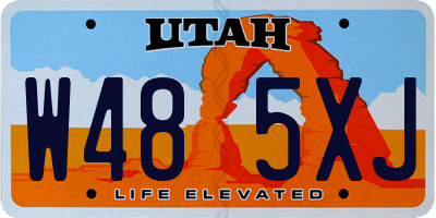 UT license plate W485XJ