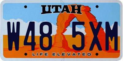 UT license plate W485XM