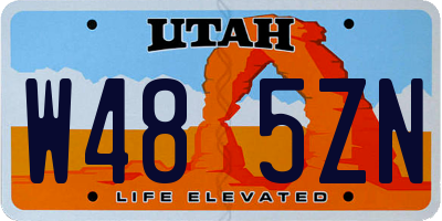 UT license plate W485ZN