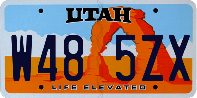 UT license plate W485ZX