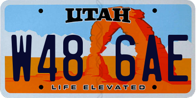 UT license plate W486AE
