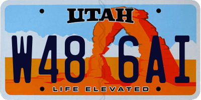 UT license plate W486AI