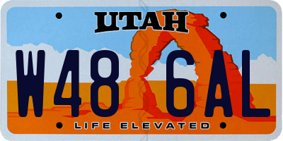 UT license plate W486AL