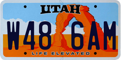 UT license plate W486AM