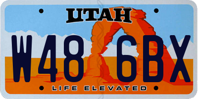 UT license plate W486BX