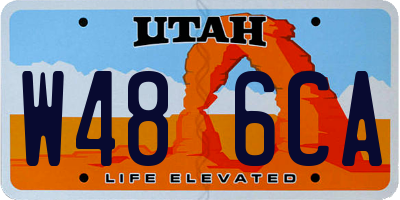 UT license plate W486CA