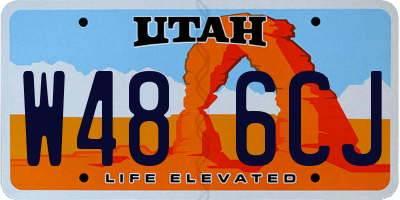 UT license plate W486CJ