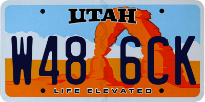 UT license plate W486CK