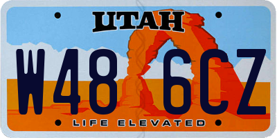 UT license plate W486CZ