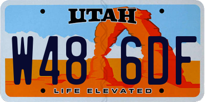UT license plate W486DF