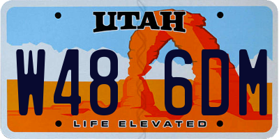 UT license plate W486DM