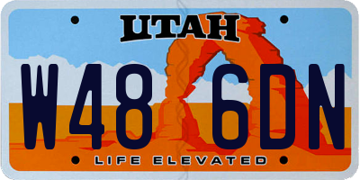 UT license plate W486DN
