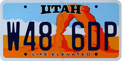 UT license plate W486DP