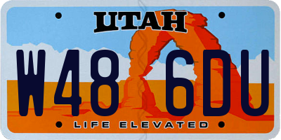 UT license plate W486DU