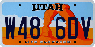 UT license plate W486DV