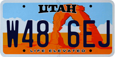 UT license plate W486EJ