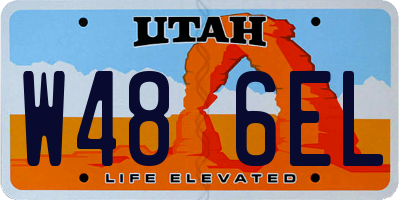 UT license plate W486EL