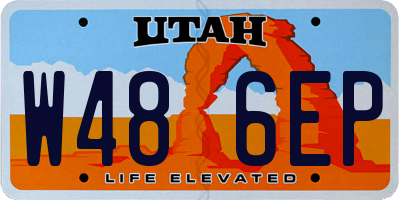 UT license plate W486EP