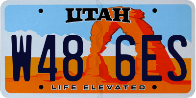 UT license plate W486ES