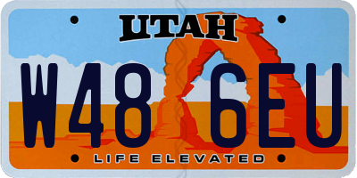 UT license plate W486EU