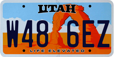 UT license plate W486EZ