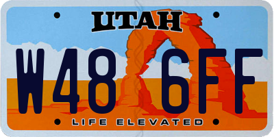 UT license plate W486FF