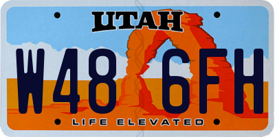 UT license plate W486FH