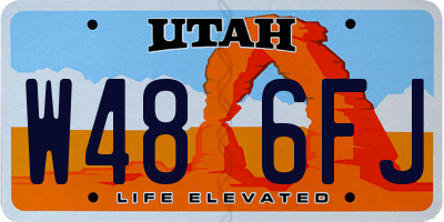 UT license plate W486FJ