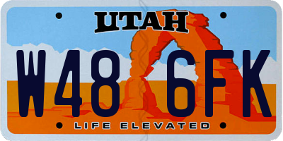 UT license plate W486FK