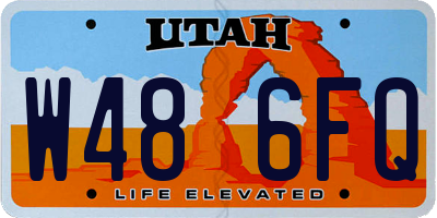 UT license plate W486FQ