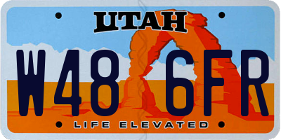 UT license plate W486FR