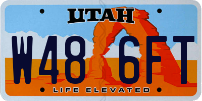 UT license plate W486FT