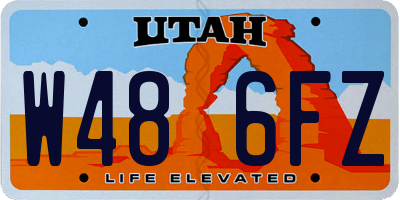 UT license plate W486FZ