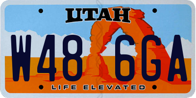 UT license plate W486GA