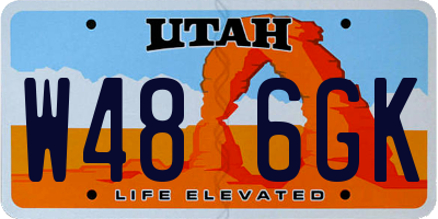 UT license plate W486GK