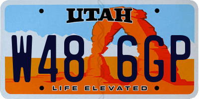 UT license plate W486GP