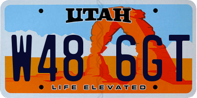UT license plate W486GT