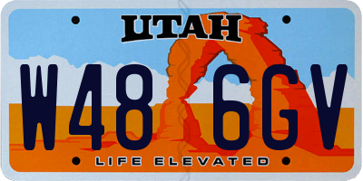 UT license plate W486GV
