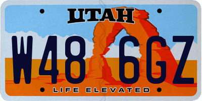 UT license plate W486GZ