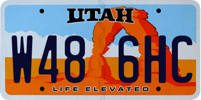 UT license plate W486HC