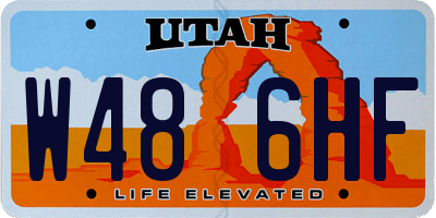 UT license plate W486HF