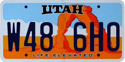UT license plate W486HO