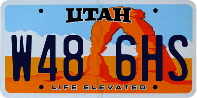 UT license plate W486HS