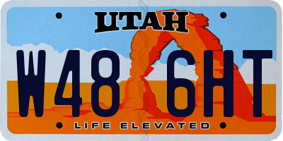 UT license plate W486HT