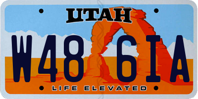 UT license plate W486IA