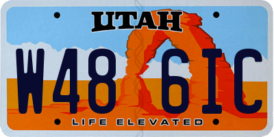 UT license plate W486IC