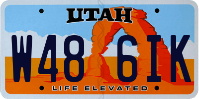 UT license plate W486IK