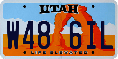 UT license plate W486IL