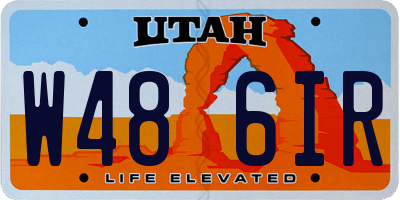 UT license plate W486IR