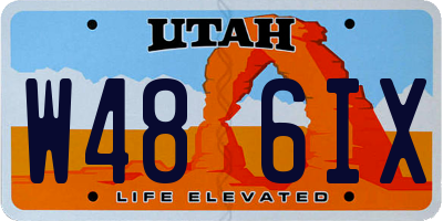 UT license plate W486IX